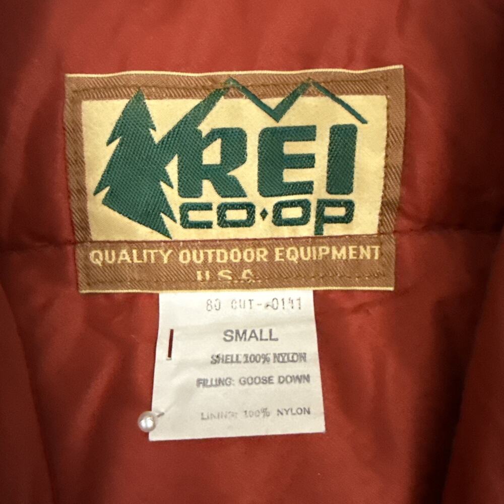 Vintage REI CO-OP Womens S Down Jacket Puffer 1/2 Half Zip Pulllover 80’s USA - Picture 2 of 10